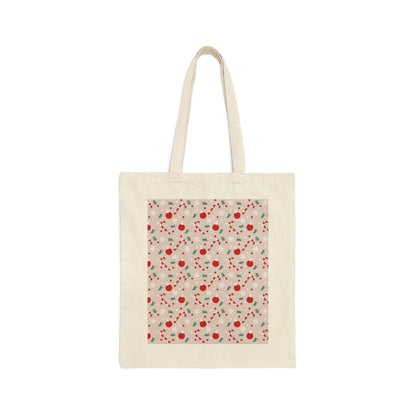 Christmas Pattern Canvas Shopping Cotton Tote Bag