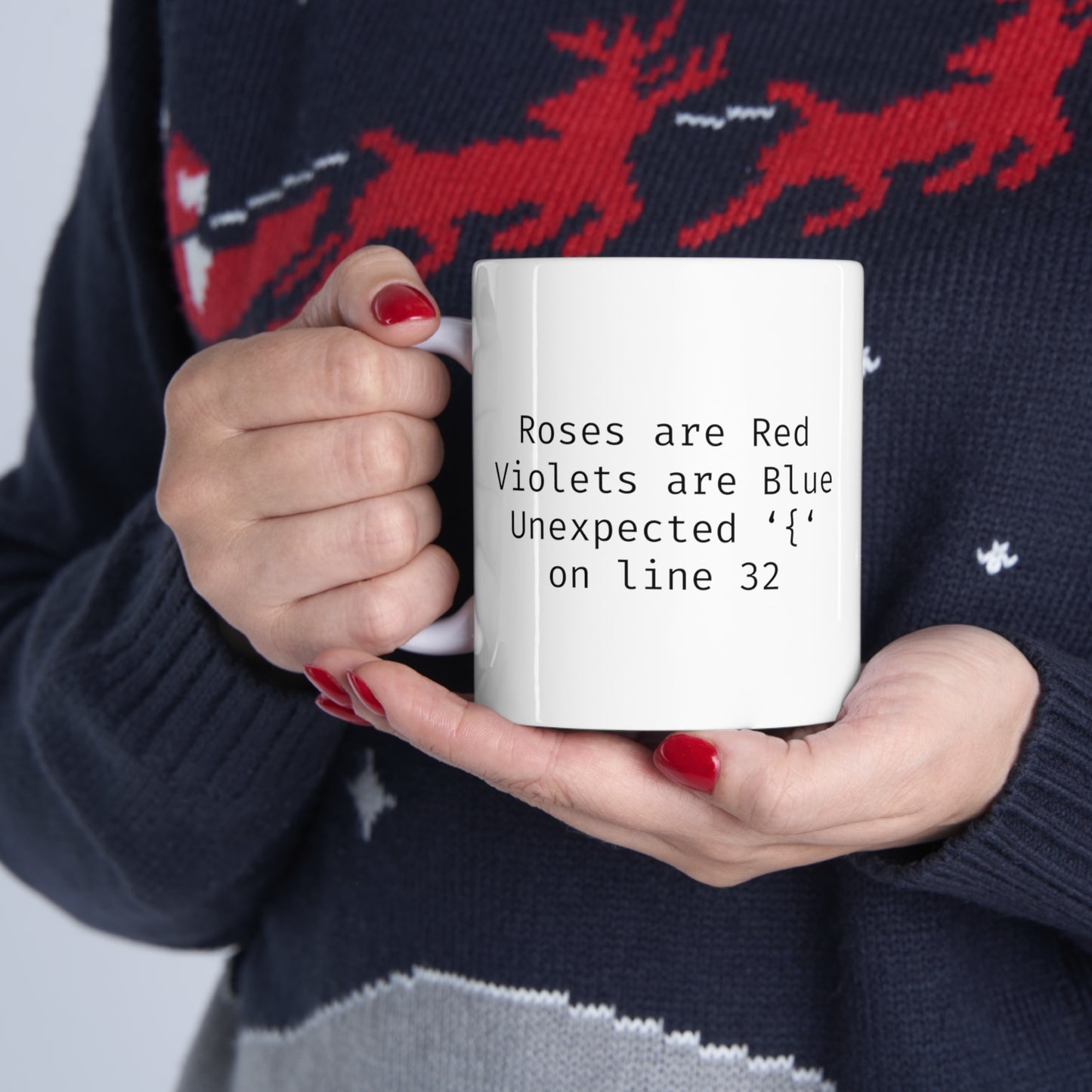 Roses are Red Programming IT for Computer Security Hackers Ceramic Mug 11oz