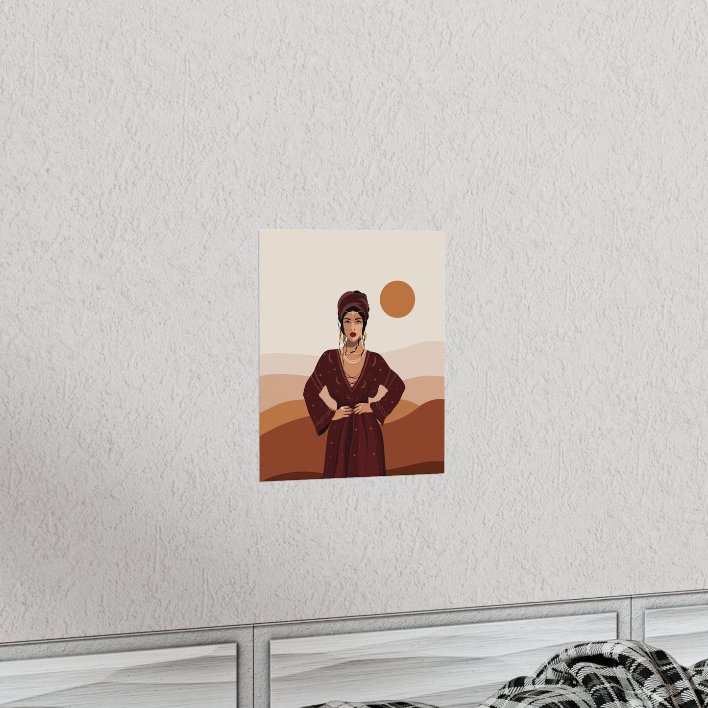 Sand Woman Desert Boho Style Art Classic Premium Matte Vertical Posters