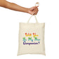 Will You Be My New Companion? LGBT Rainbow Romantic Canvas Shopping Cotton Tote Bag