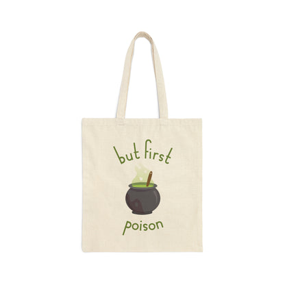 But First Poison - Witch Breafkast Halloween TV Series Canvas Shopping Cotton Tote Bag