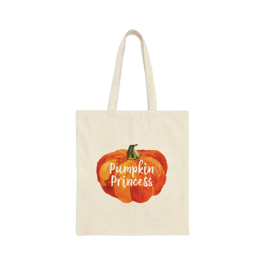 Pumpkin Halloween Princess Spooky Monster Jack O Lantern Canvas Shopping Cotton Tote Bag