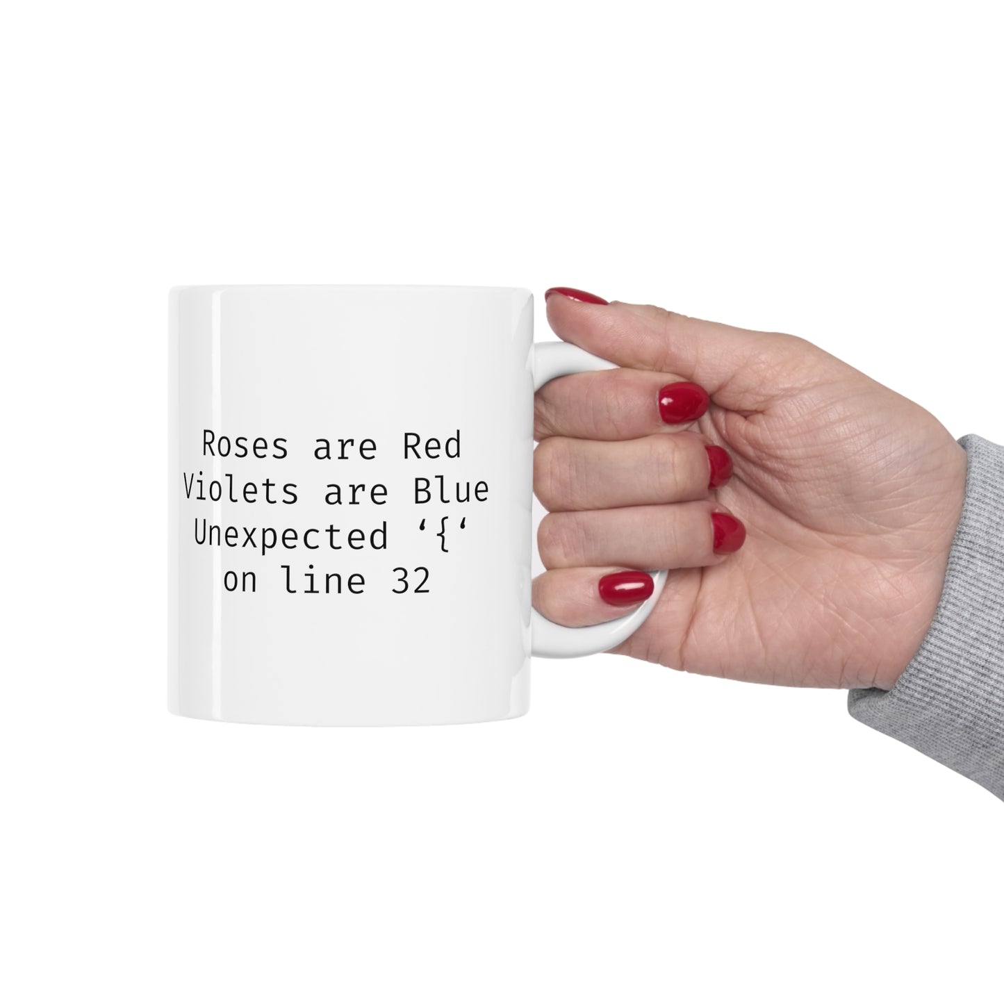 Roses are Red Programming IT for Computer Security Hackers Ceramic Mug 11oz