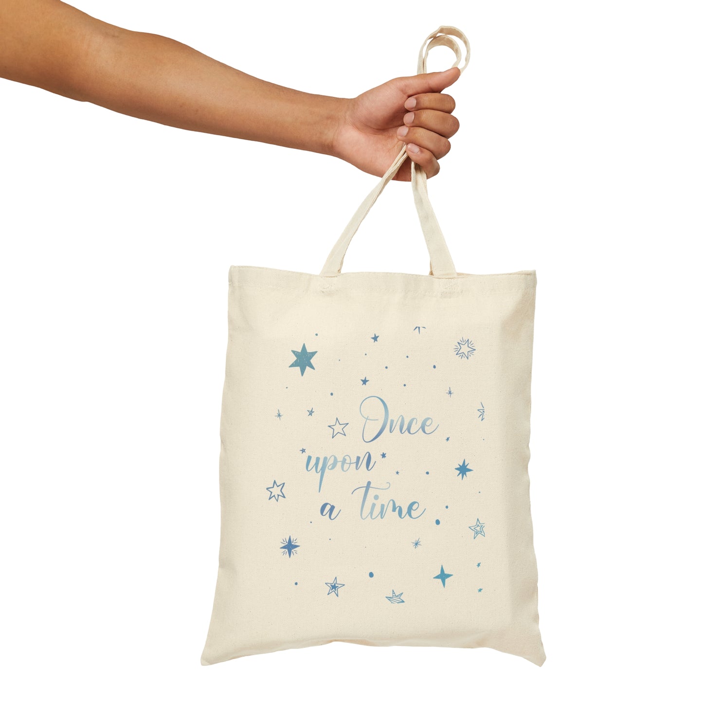 Once Upon a Time New Year Slogan Canvas Shopping Cotton Tote Bag