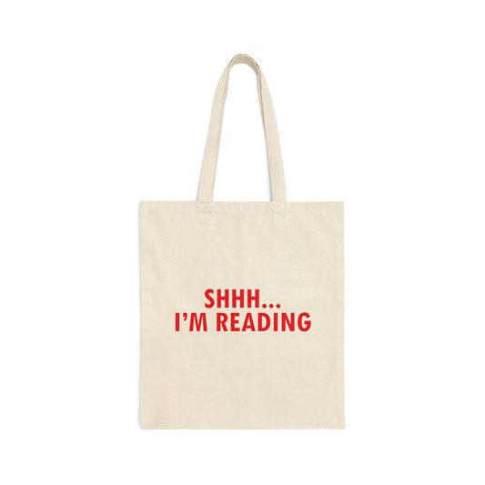 I'm reading Book Lovers Educational Quotes Canvas Shopping Cotton Tote Bag