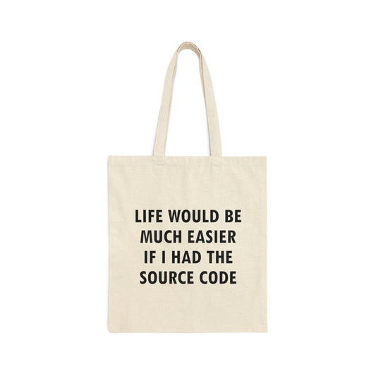 Source code Programming IT for Computer Security Hackers Canvas Shopping Cotton Tote Bag