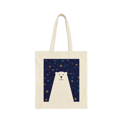 Polar Bear Arctic Art Unisex Canvas Shopping Cotton Tote Bag