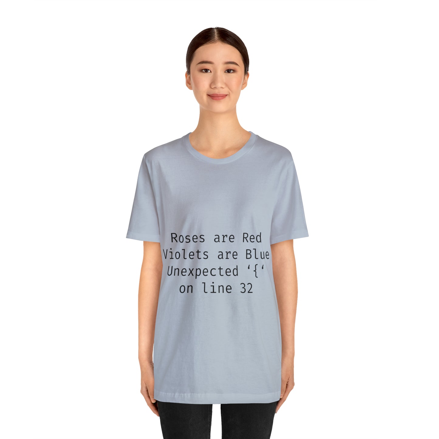 Roses are Red Programming IT for Computer Security Hackers Unisex Jersey Short Sleeve T-Shirt