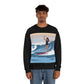 Serenity by the Sea Woman Surfing Art Unisex Heavy Blend™ Crewneck Sweatshirt