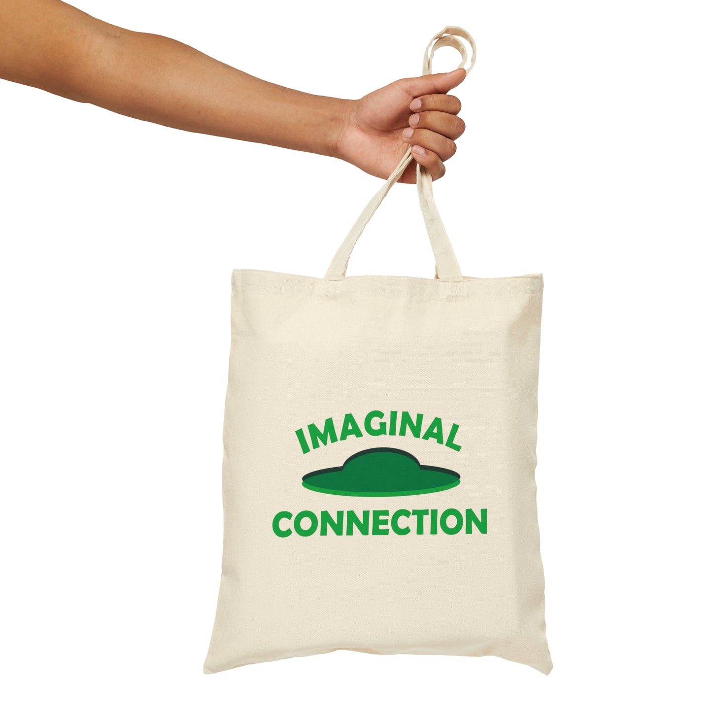 Imaginal Connection Aliens UFO Funny Quotes Humor Canvas Shopping Cotton Tote Bag