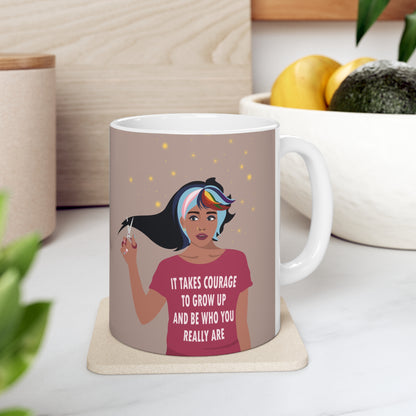 Be Who You Are LGBT Motivational Quotes Ceramic Mug 11oz