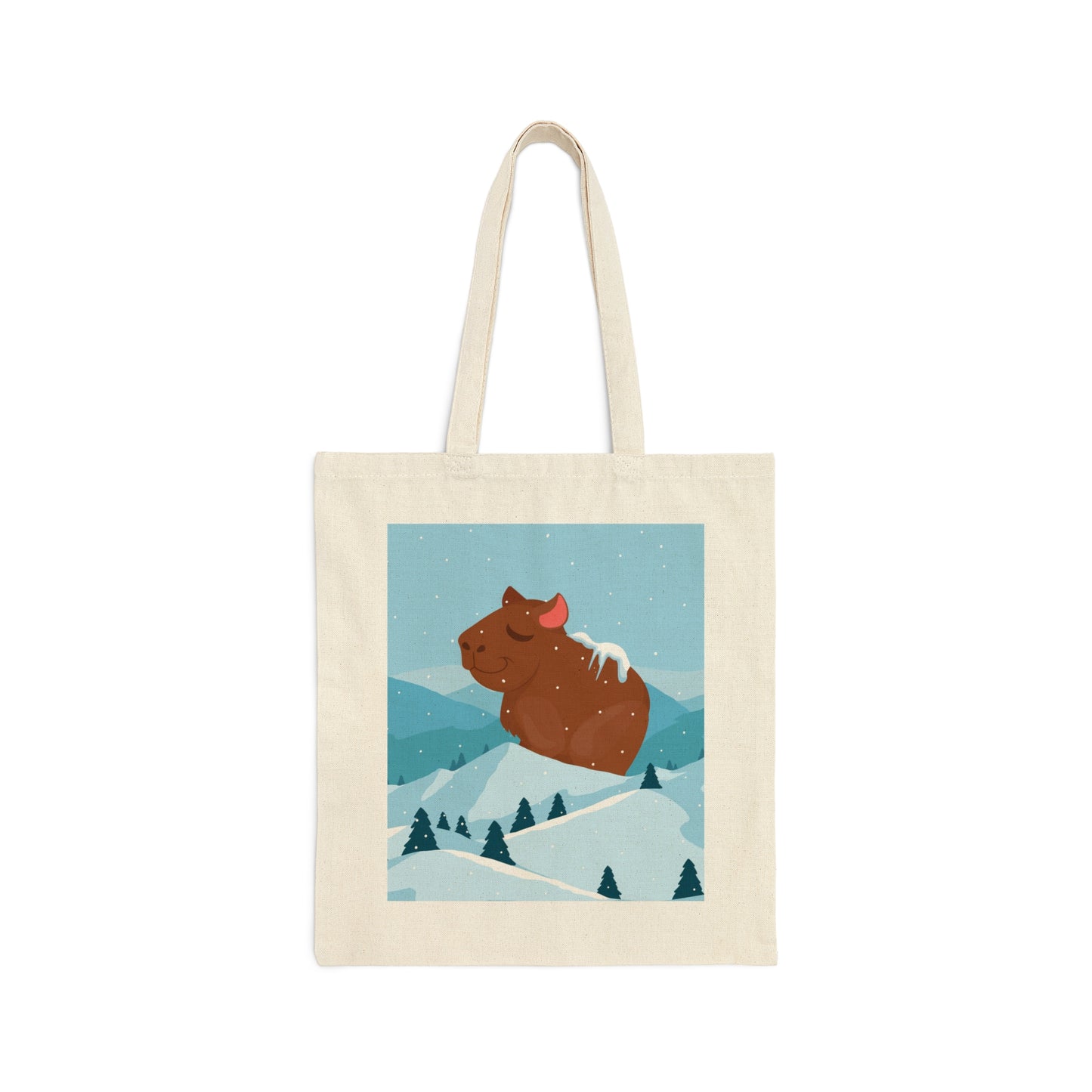 Mountain Wild Capybara Cute Funny Anime Art Cartoon Art Canvas Shopping Cotton Tote Bag