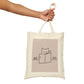 Book Lover Cute Cat Reading Club Beige Canvas Shopping Cotton Tote Bag