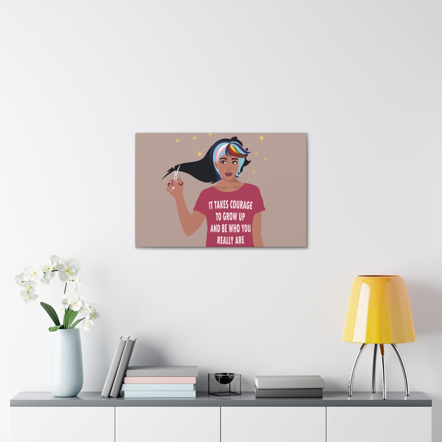 Be Who You Are LGBT Motivational Quotes Canvas Aesthetic Canvas Gallery Wraps