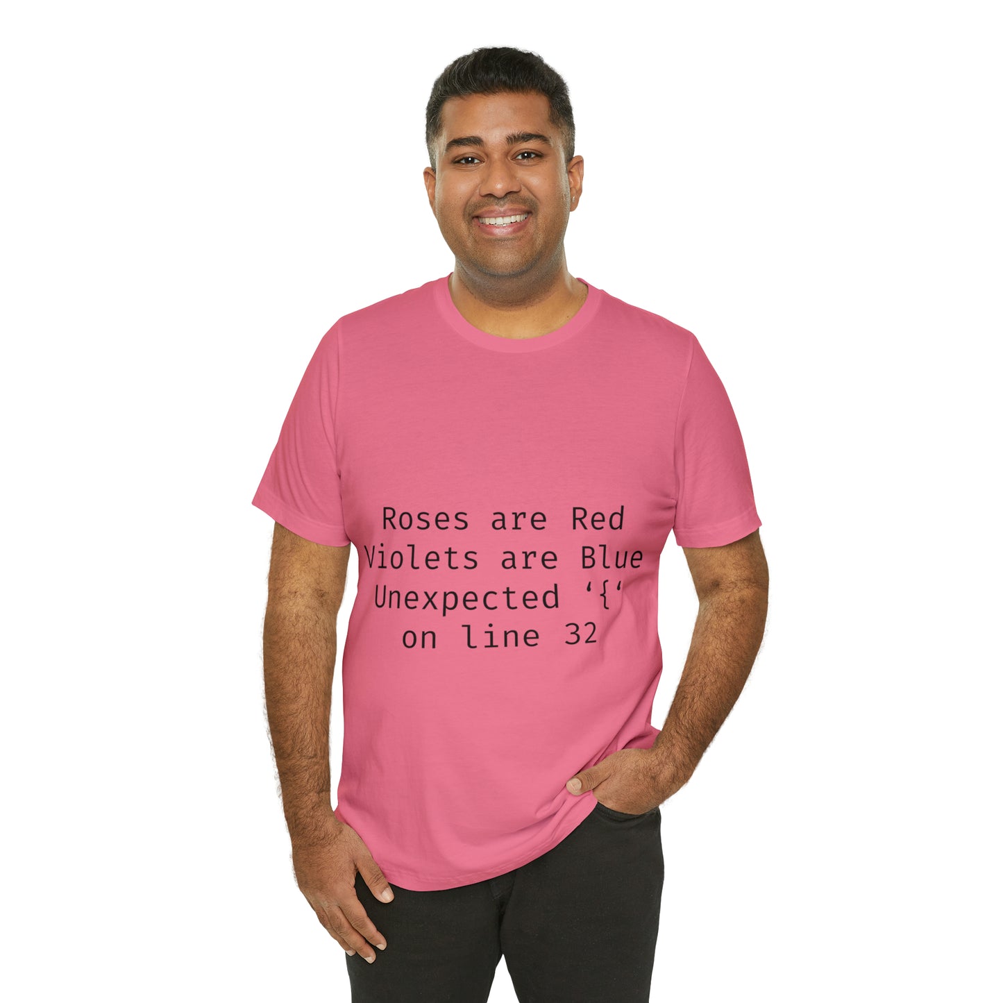 Roses are Red Programming IT for Computer Security Hackers Unisex Jersey Short Sleeve T-Shirt