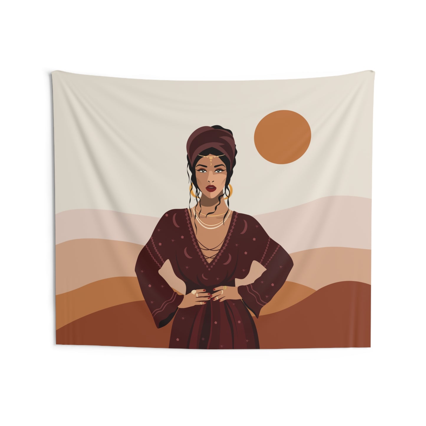 Sand Woman Desert Boho Style Art Indoor Wall Tapestries