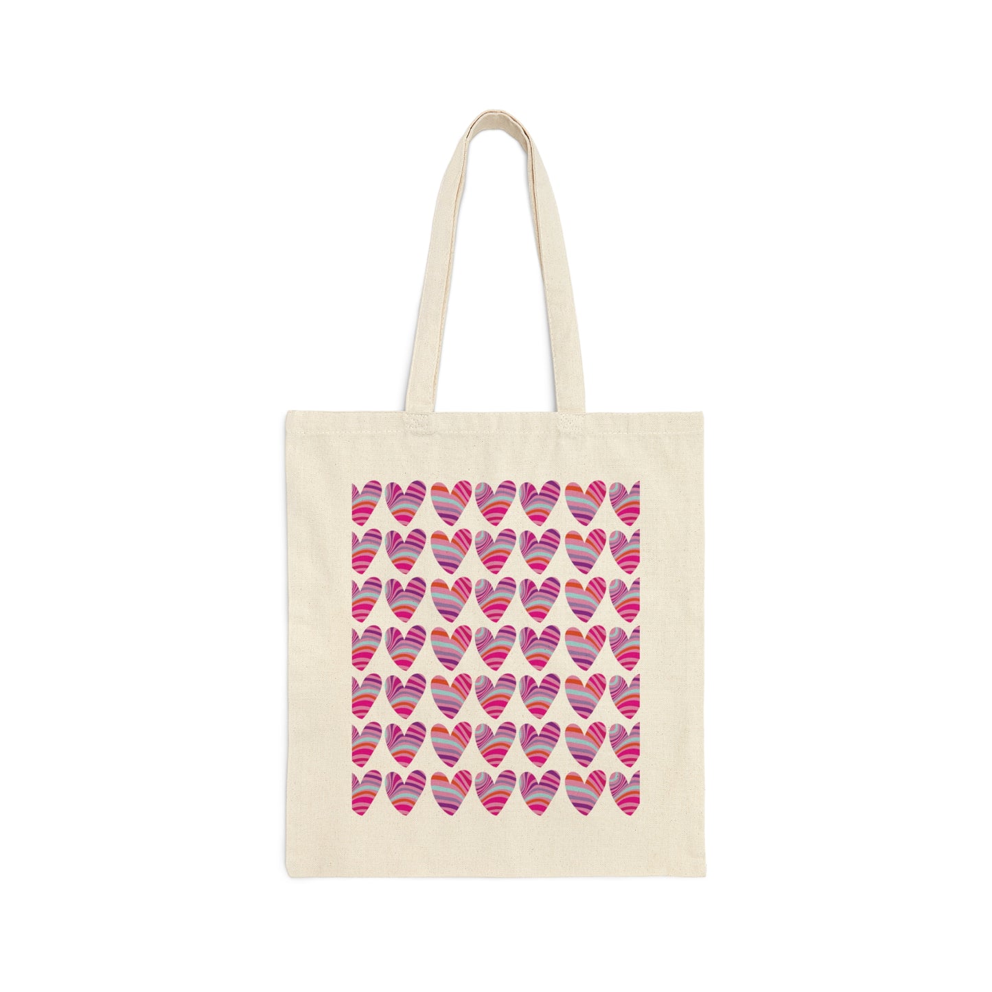 Love Pattern Modern Romantic Heart Canvas Shopping Cotton Tote Bag