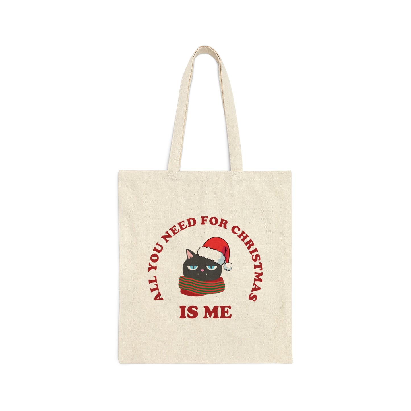 All You Need for Christmas is Me Grumpy Cat Canvas Shopping Cotton Tote Bag