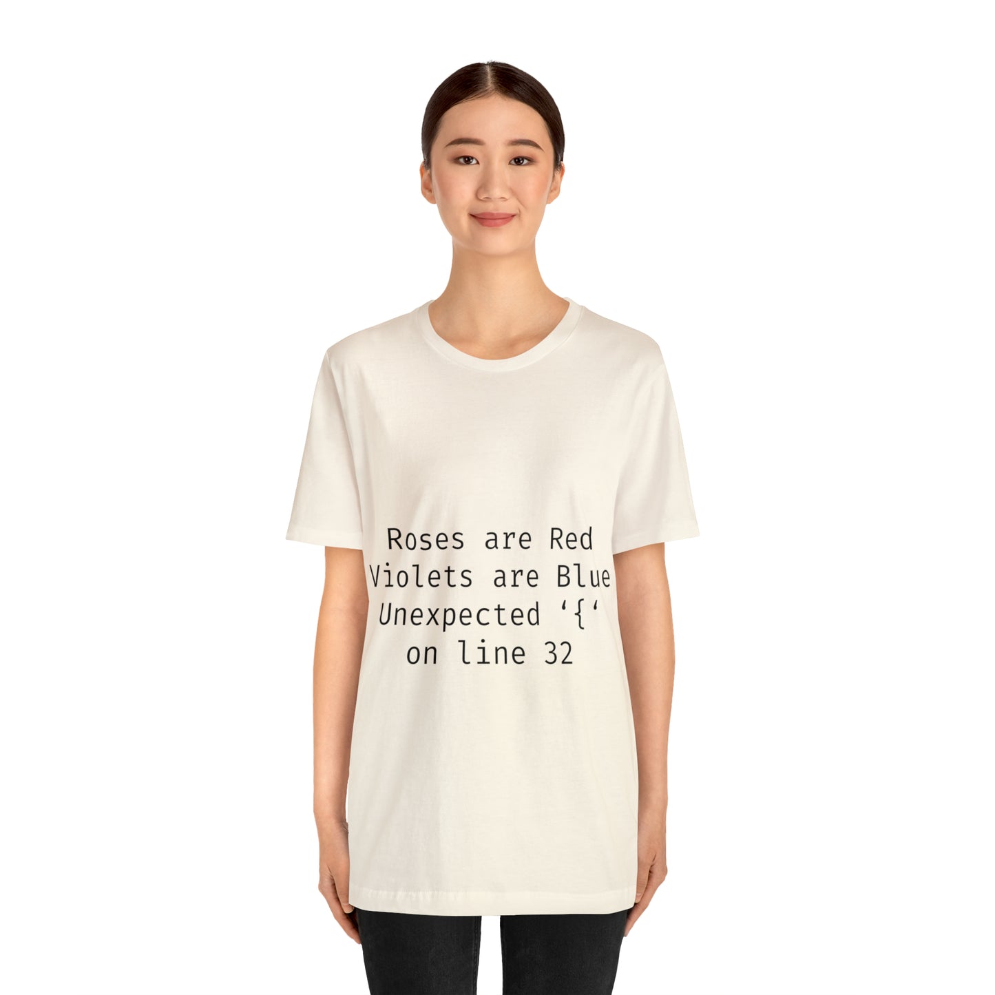 Roses are Red Programming IT for Computer Security Hackers Unisex Jersey Short Sleeve T-Shirt