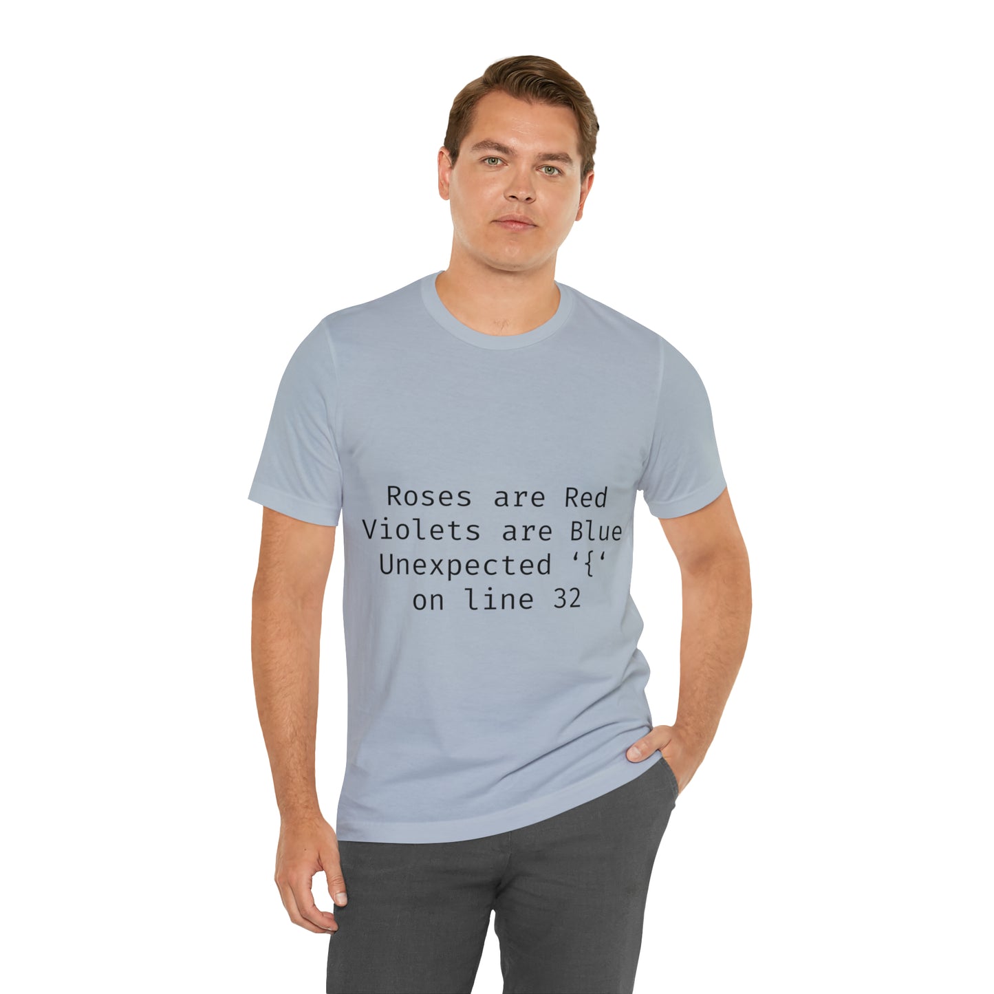 Roses are Red Programming IT for Computer Security Hackers Unisex Jersey Short Sleeve T-Shirt