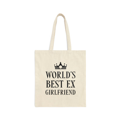 Worlds Best Ex Girlfriend Anti Valentine Day Canvas Shopping Cotton Tote Bag