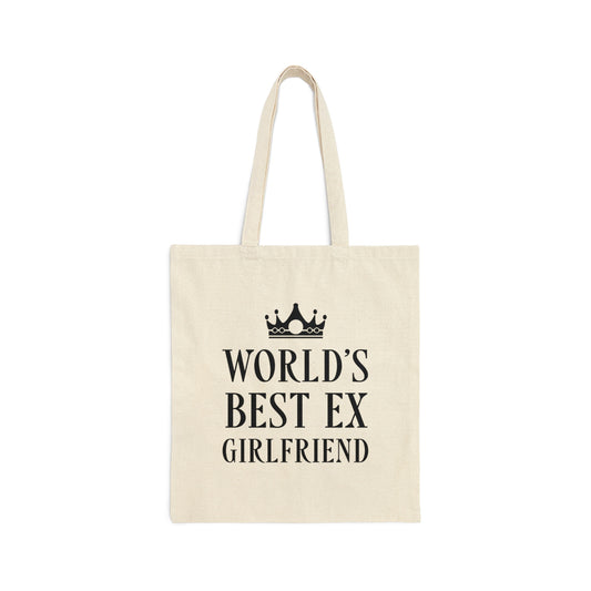 Worlds Best Ex Girlfriend Anti Valentine Day Canvas Shopping Cotton Tote Bag