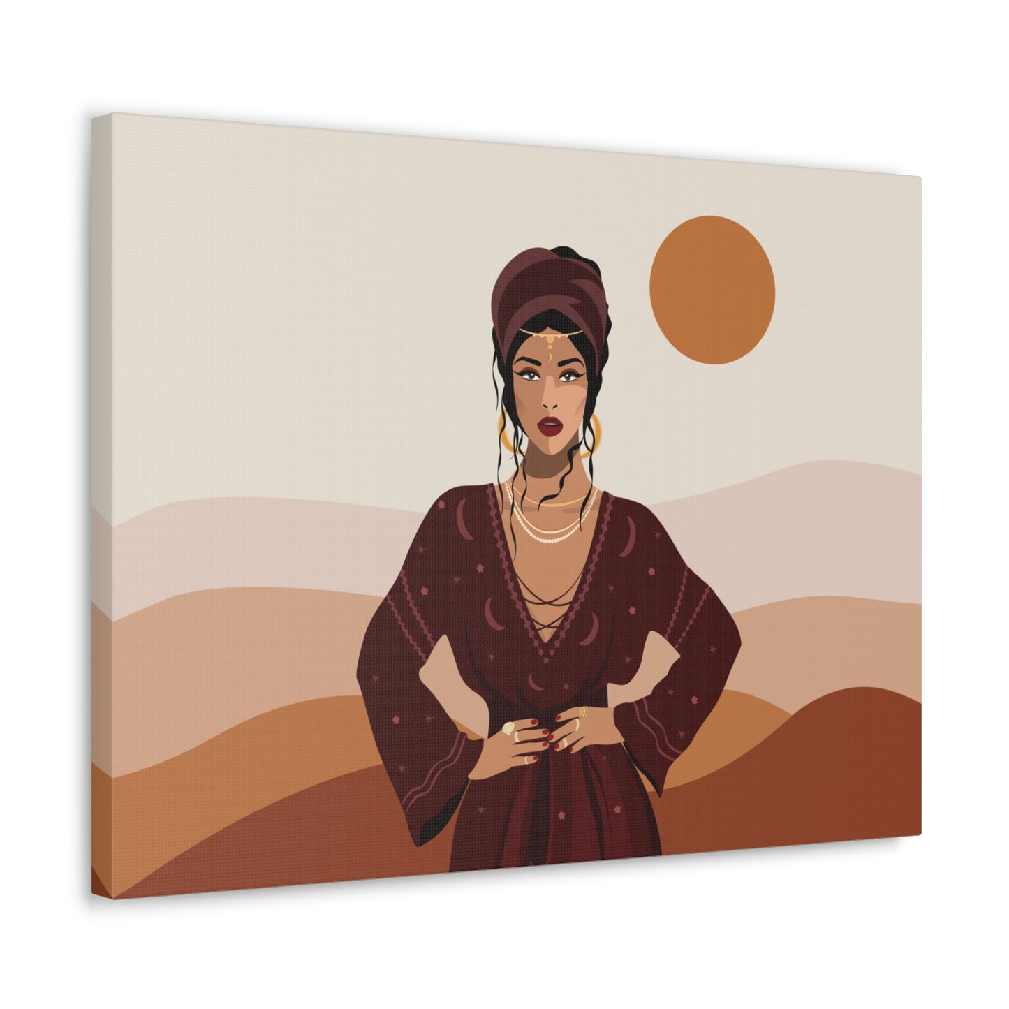 Sand Woman Desert Boho Style Art Canvas Aesthetic Canvas Gallery Wraps