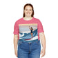 Serenity by the Sea Woman Surfing Art Unisex Jersey Short Sleeve T-Shirt