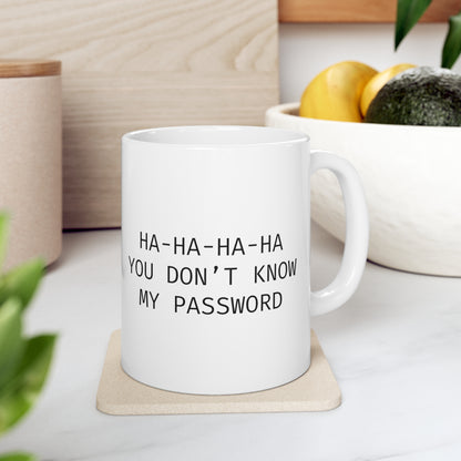 Password Programming IT for Computer Security Hackers Ceramic Mug 11oz