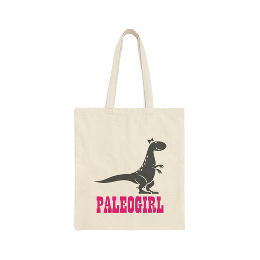 Funny T-Rex Paleontologist Girl Professional Humor Canvas Shopping Cotton Tote Bag