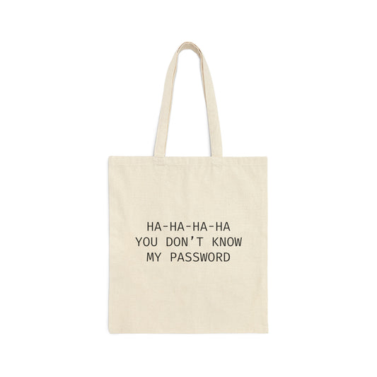 Password Programming IT for Computer Security Hackers Canvas Shopping Cotton Tote Bag