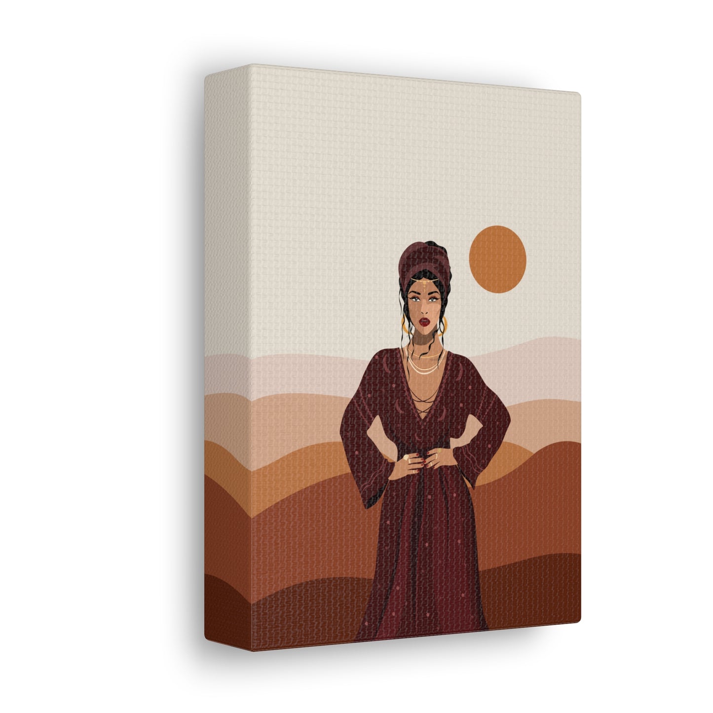 Sand Woman Desert Boho Style Art Canvas Aesthetic Canvas Gallery Wraps