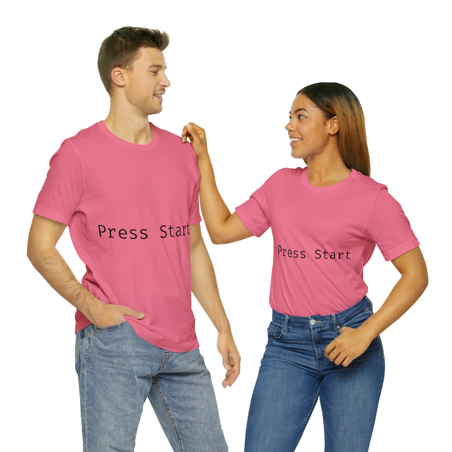 Press Start Programming IT for Computer Security Hackers Unisex Jersey Short Sleeve T-Shirt