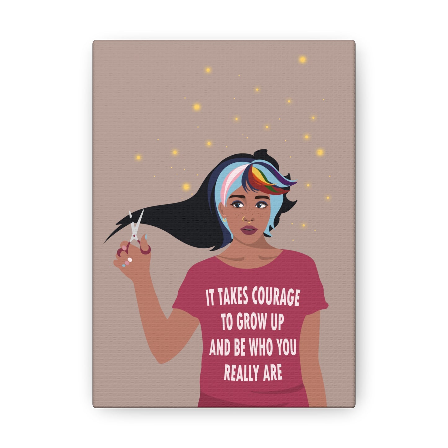 Be Who You Are LGBT Motivational Quotes Canvas Aesthetic Canvas Gallery Wraps