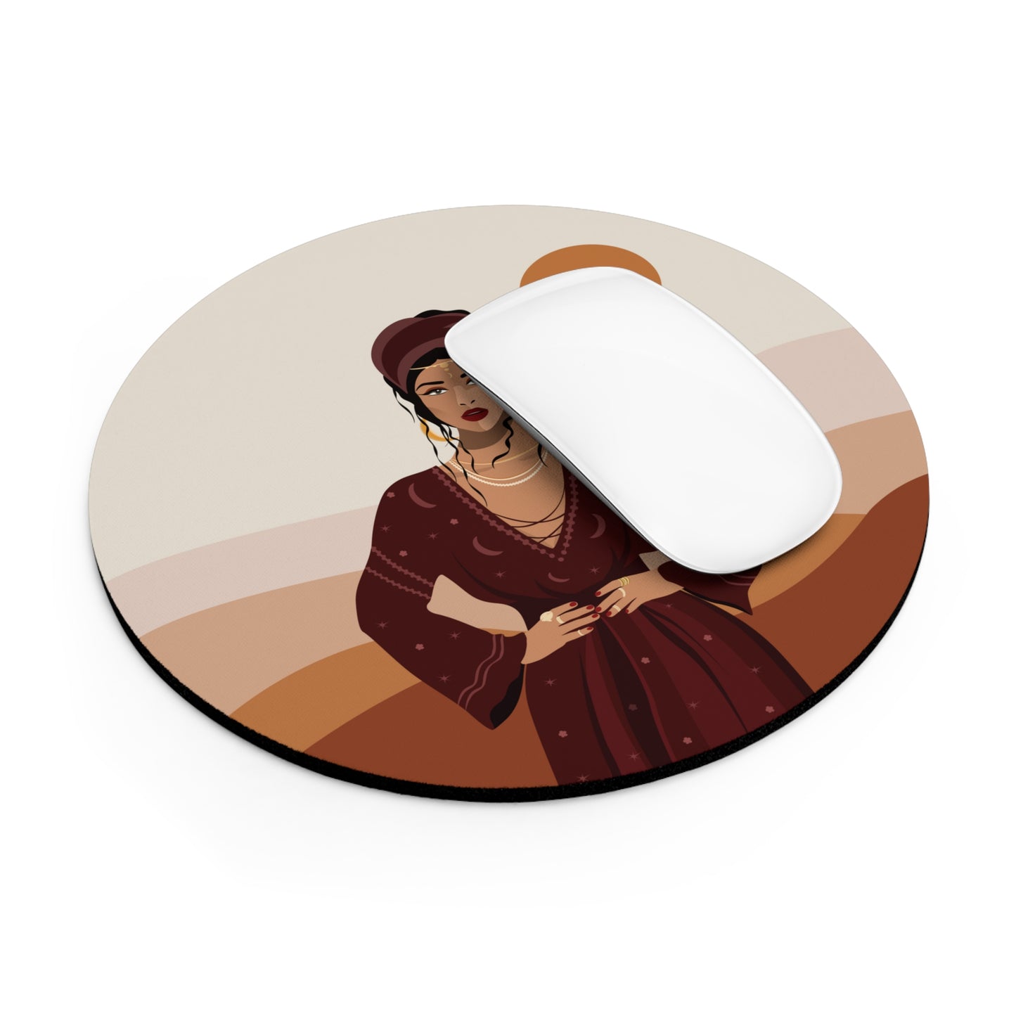 Sand Woman Desert Boho Style Art Non-slip Creative Design Mouse Pad