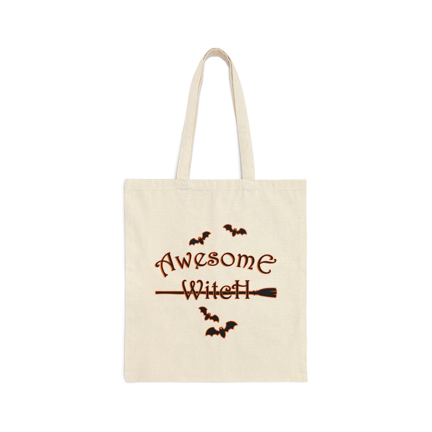 Awesome Witch Halloween Canvas Shopping Cotton Tote Bag