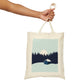 Frosty Morning Forest Minimal Art Canvas Shopping Cotton Tote Bag