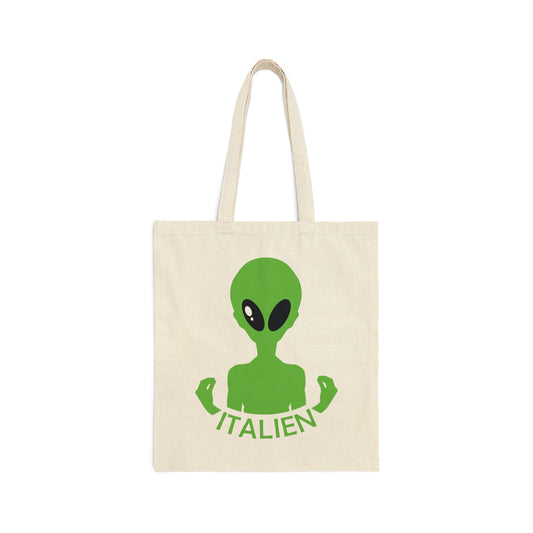 Aliens Italian Hand Gestures UFO Xenomorph Italy Canvas Shopping Cotton Tote Bag