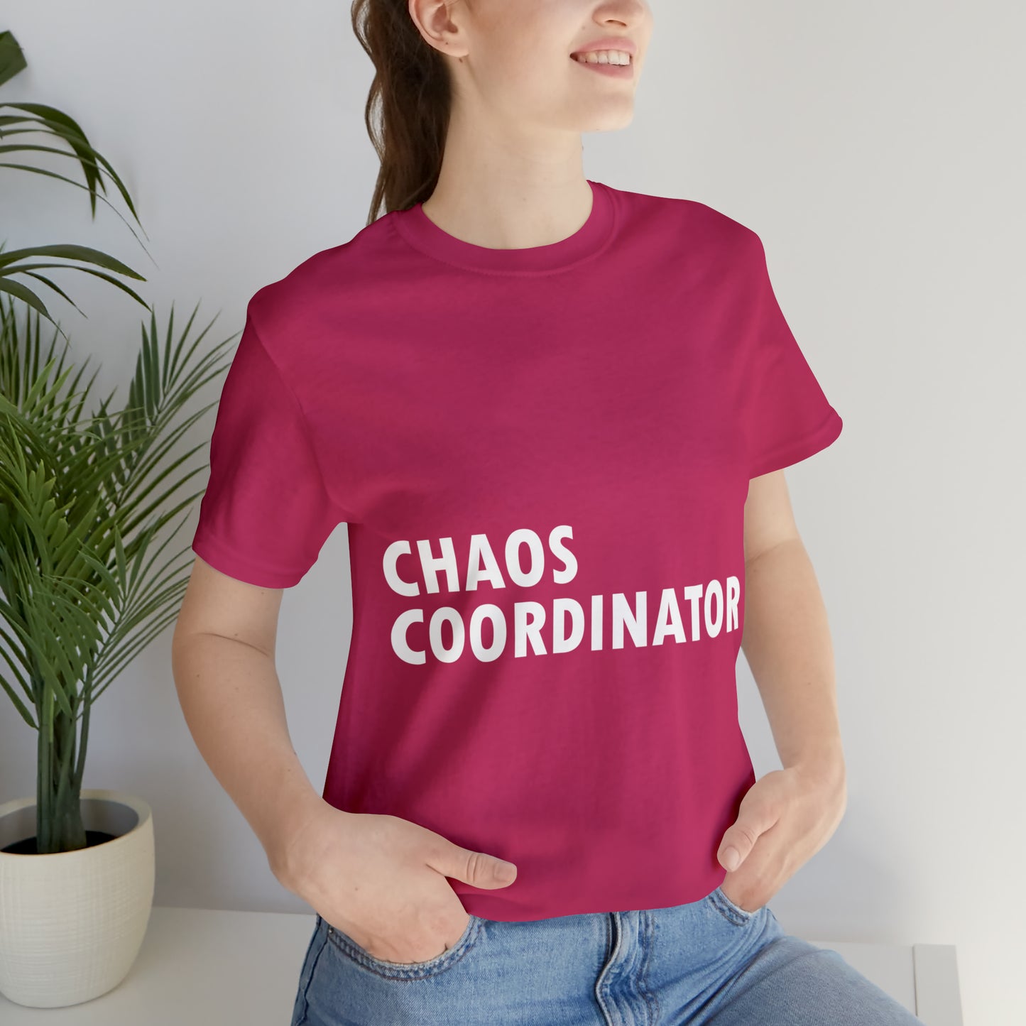 Chaos Coordinator Funny Humor Slogans Unisex Jersey Short Sleeve T-Shirt