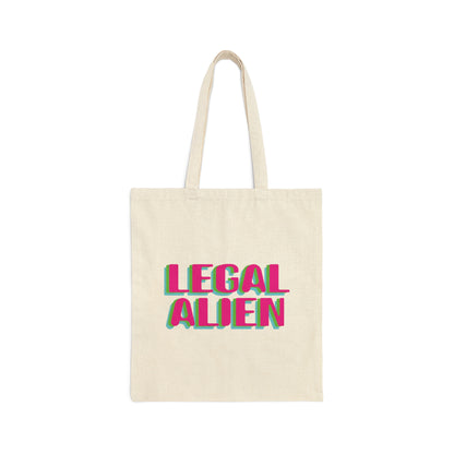 Aliens UFO Funny Retro Quotes Canvas Shopping Cotton Tote Bag