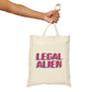 Aliens UFO Funny Retro Quotes Canvas Shopping Cotton Tote Bag