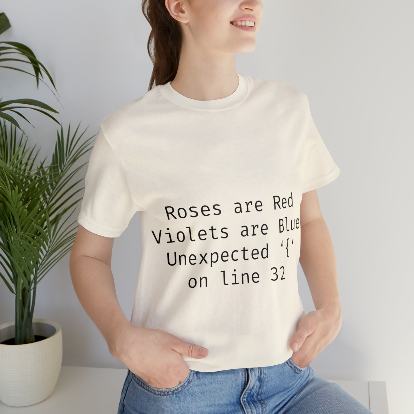 Roses are Red Programming IT for Computer Security Hackers Unisex Jersey Short Sleeve T-Shirt