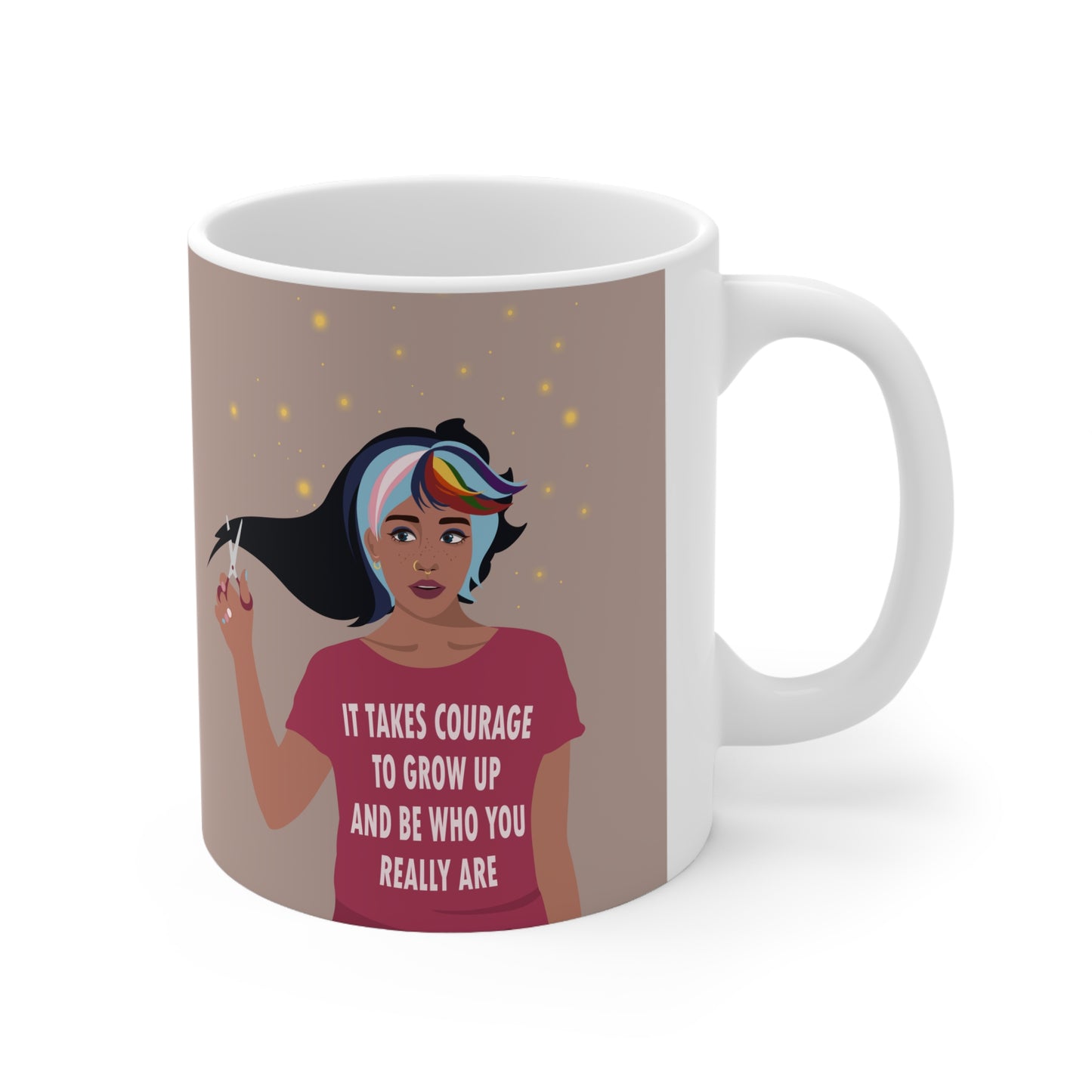 Be Who You Are LGBT Motivational Quotes Ceramic Mug 11oz