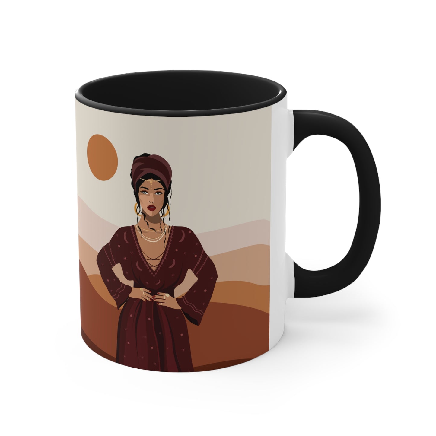 Sand Woman Desert Boho Style Art Accent Coffee Mug 11oz