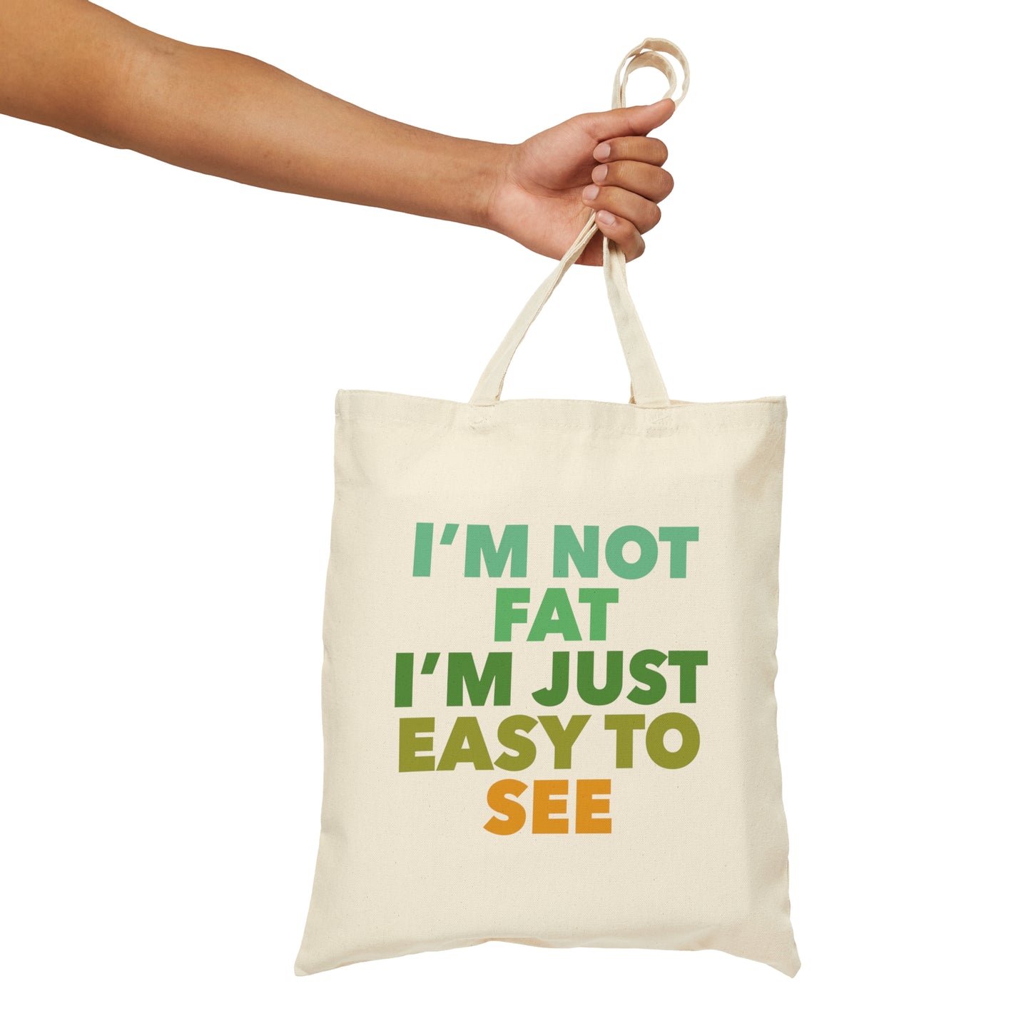 Funny Slogan Body Positive Empowering Quotes Canvas Shopping Cotton Tote Bag