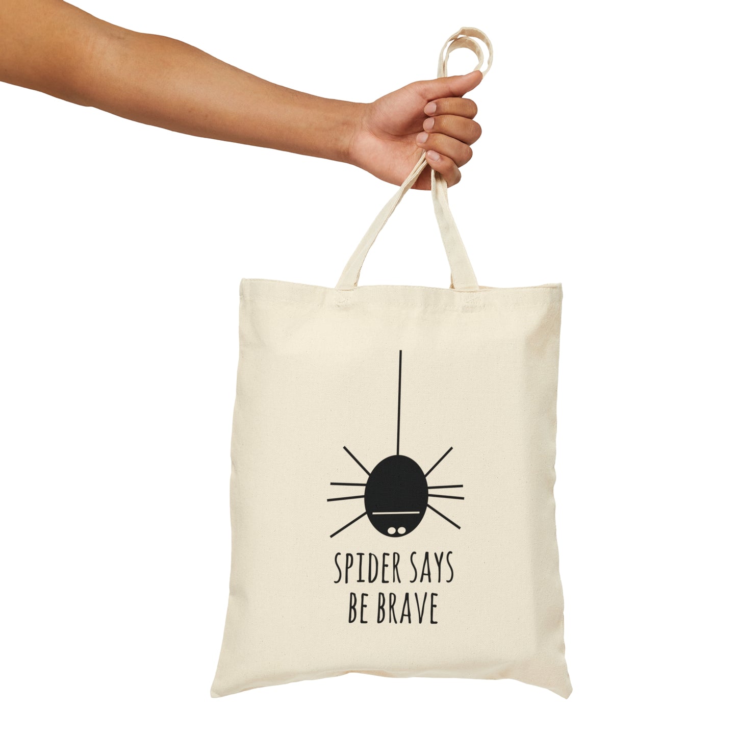 Spider Says Be Brave Canvas Shopping Cotton Tote Bag