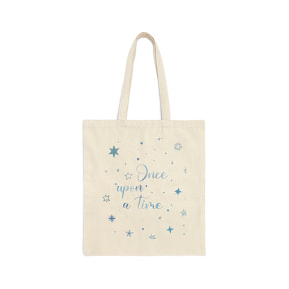 Once Upon a Time New Year Slogan Canvas Shopping Cotton Tote Bag