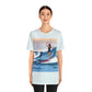 Serenity by the Sea Woman Surfing Art Unisex Jersey Short Sleeve T-Shirt