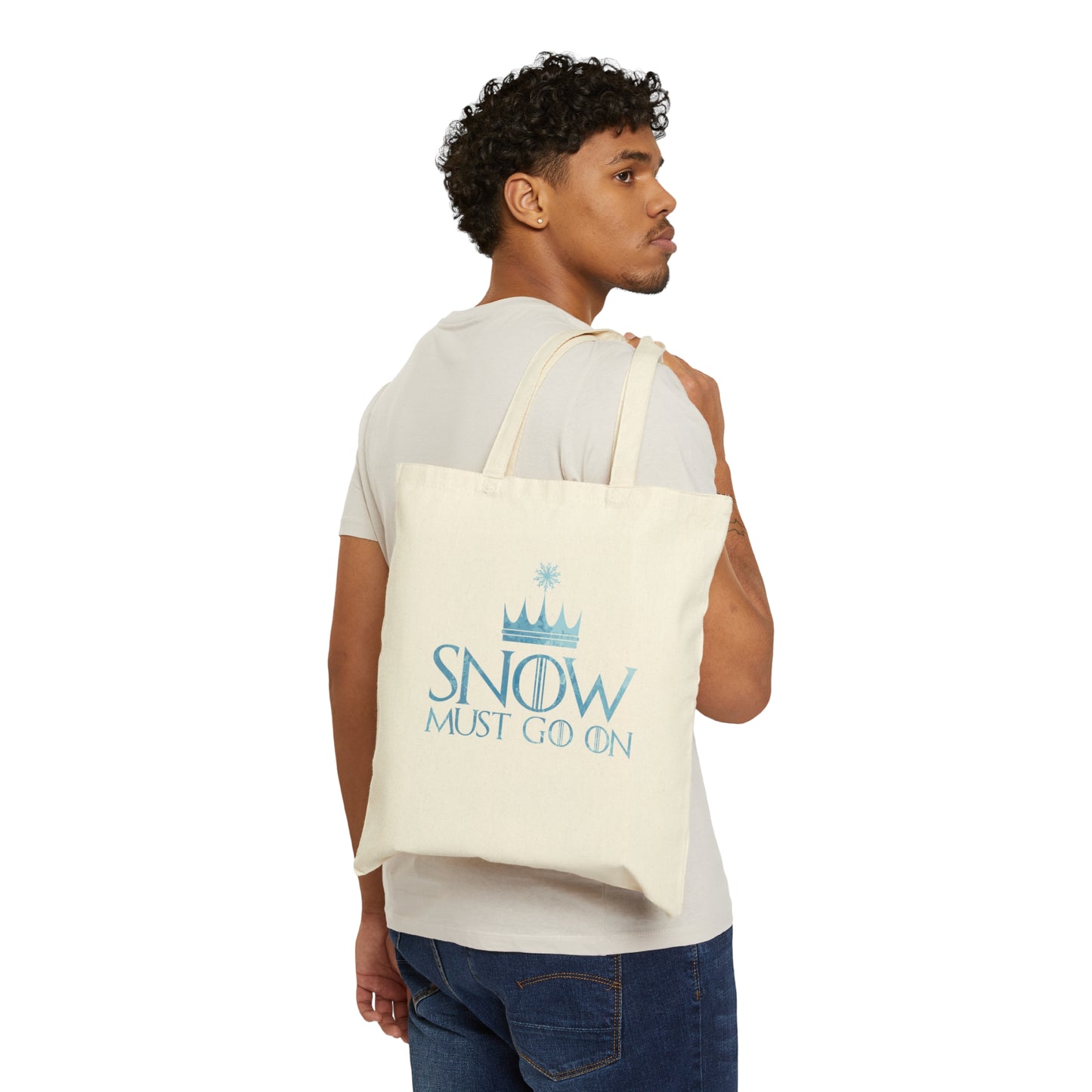 Christmas Is Coming Let it Snow Santa Happy Holidays Canvas Shopping Cotton Tote Bag