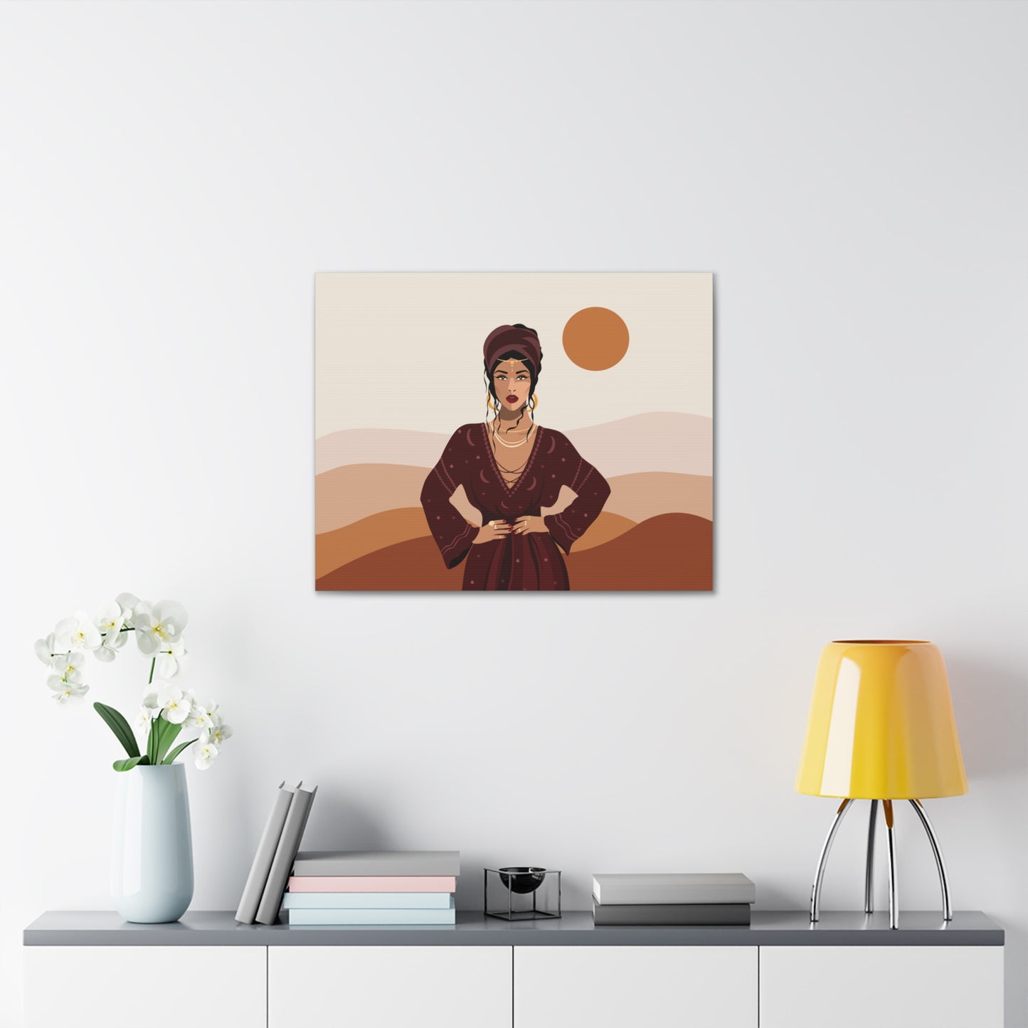 Sand Woman Desert Boho Style Art Canvas Aesthetic Canvas Gallery Wraps